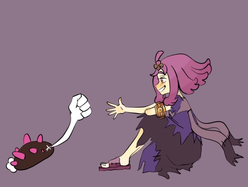acerola and pyukumuku (pokemon and 1 more) drawn by nenoto