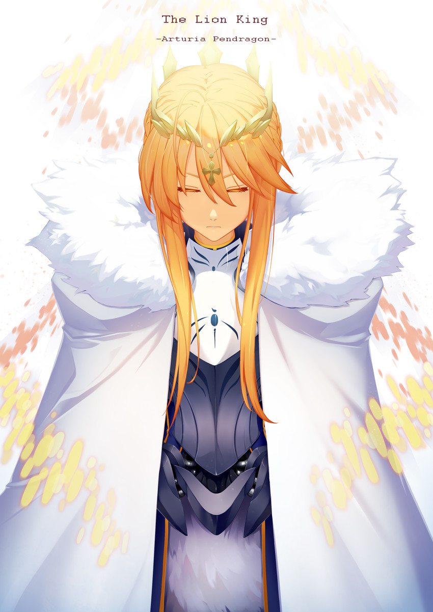 artoria pendragon and lion king (fate and 1 more) drawn by cloudrx782