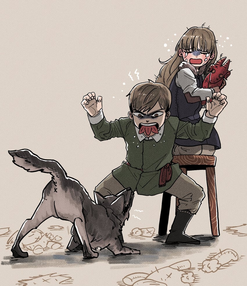 falin touden and laios touden (dungeon meshi) drawn by janbanclear
