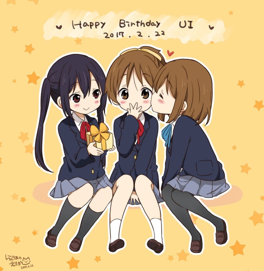 nakano azusa, hirasawa yui, and hirasawa ui (k-on!) drawn by ragho_no_erika