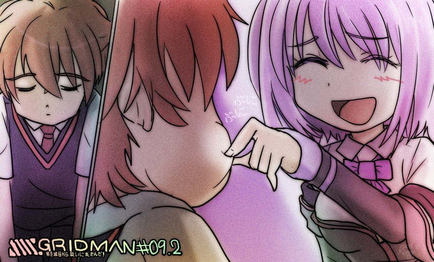 shinjou akane and hibiki yuuta (gridman universe and 1 more) drawn by rotesrs