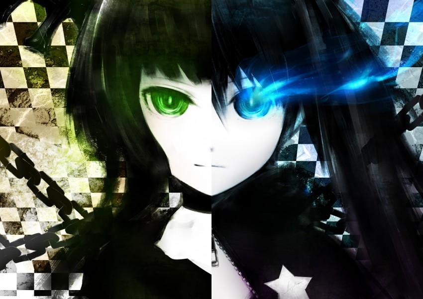 black rock shooter and dead master (black rock shooter) drawn by fuyuno_yuuki