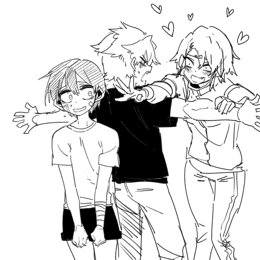 lee hoon, jeong surim, and jeong harim (suicide boy) drawn by parkgee