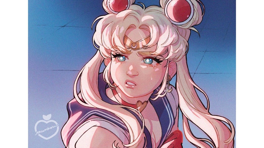 tsukino usagi and sailor moon (bishoujo senshi sailor moon) drawn by munrou