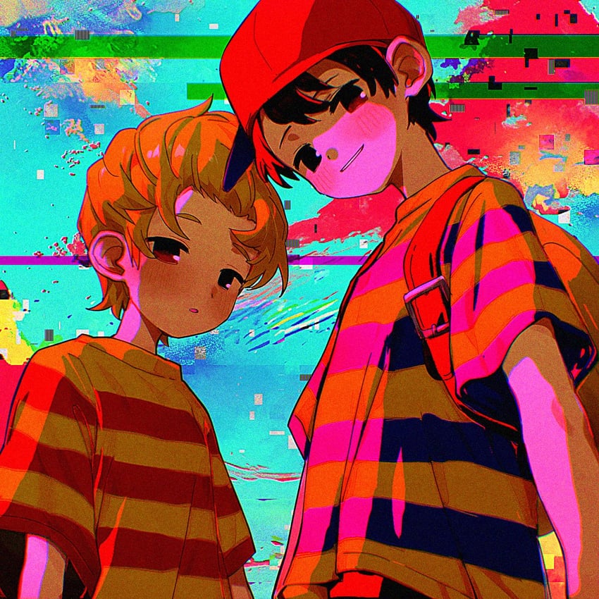 ness and lucas (mother and 2 more) drawn by otoku_41