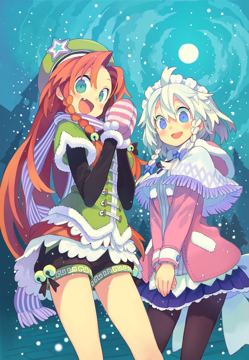 izayoi sakuya and hong meiling (touhou) drawn by morino_hon
