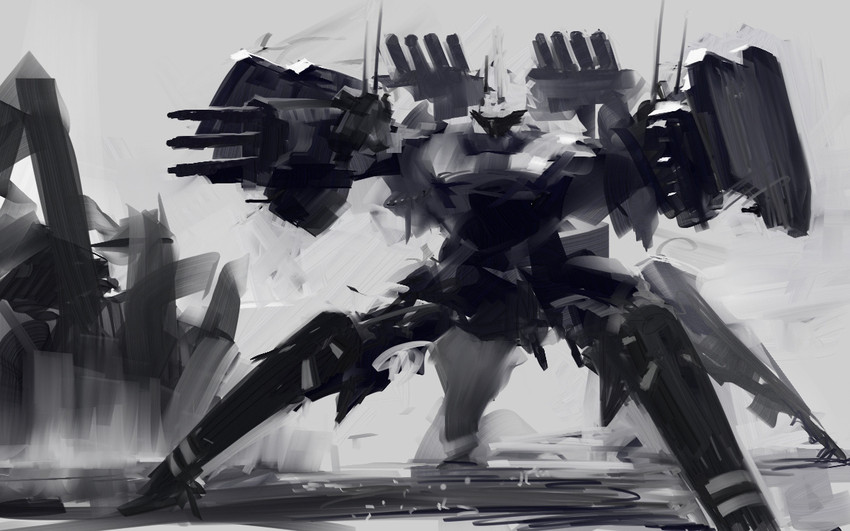 armored core and 1 more drawn by mozuo