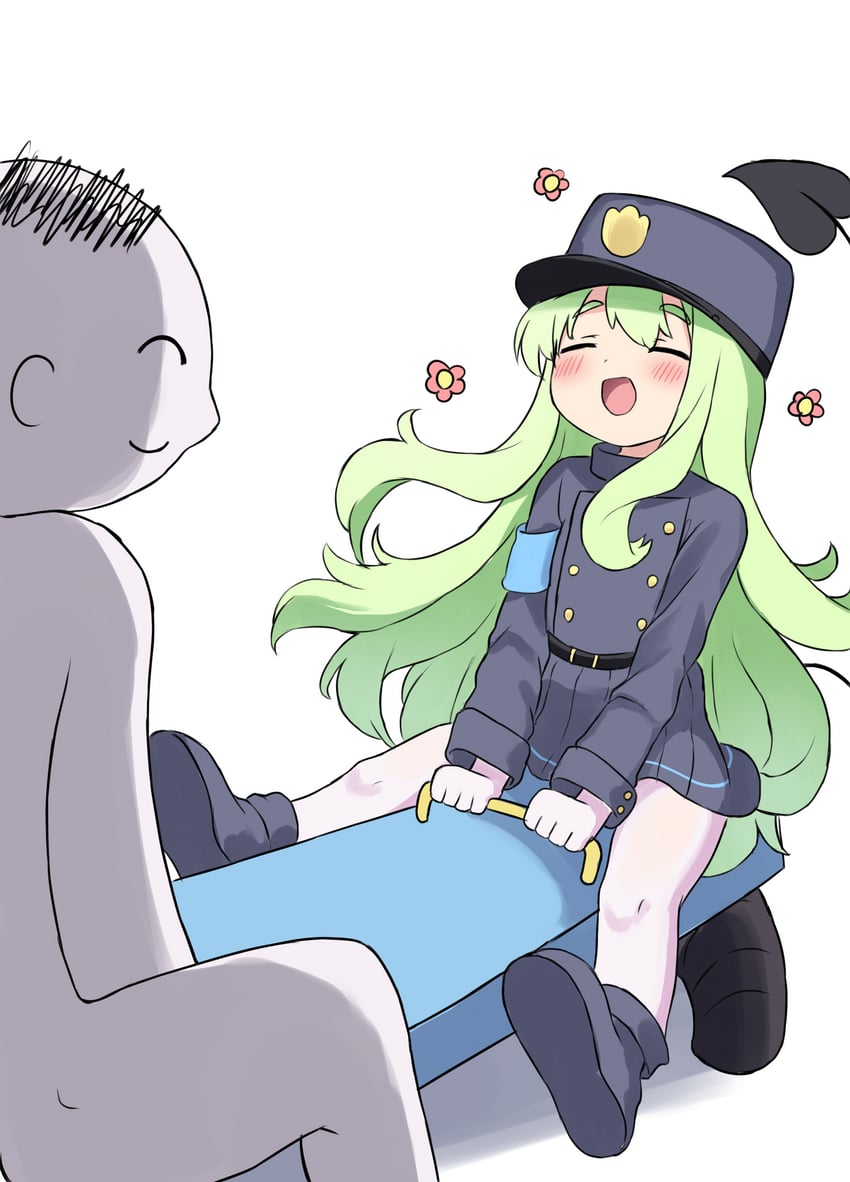 sensei, doodle sensei, and hikari (blue archive) drawn by kajitsu_no_hito
