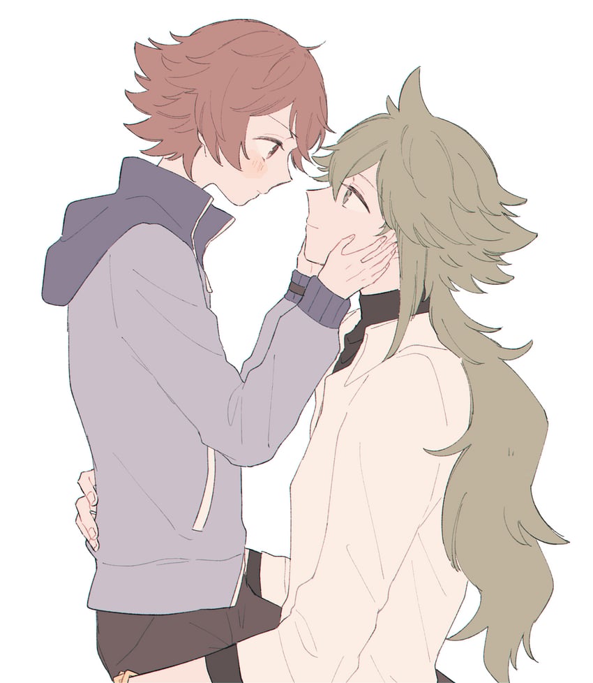 hilbert and n (pokemon and 1 more) drawn by ririco_(gnsn)