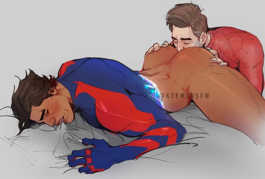 miguel o'hara and peter b parker (marvel and 3 more) drawn by keemznsfw