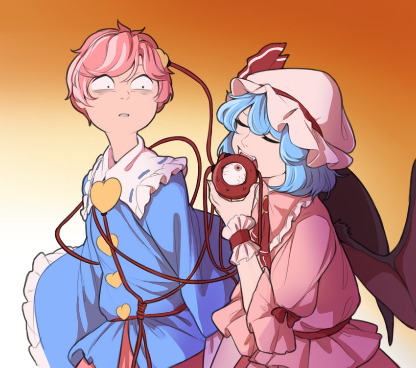 remilia scarlet and komeiji satori (touhou) drawn by mefomefo