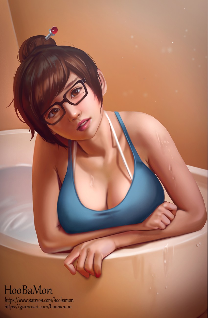 mei (overwatch and 1 more) drawn by hoo_bamon