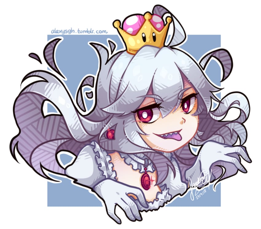 princess king boo (mario and 2 more) drawn by sandragh