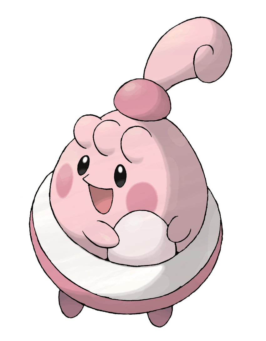 happiny (pokemon and 1 more) drawn by sugimori_ken