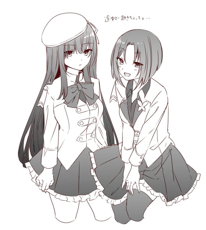 morimoto yuni and kagawa makina (assault lily) drawn by benini