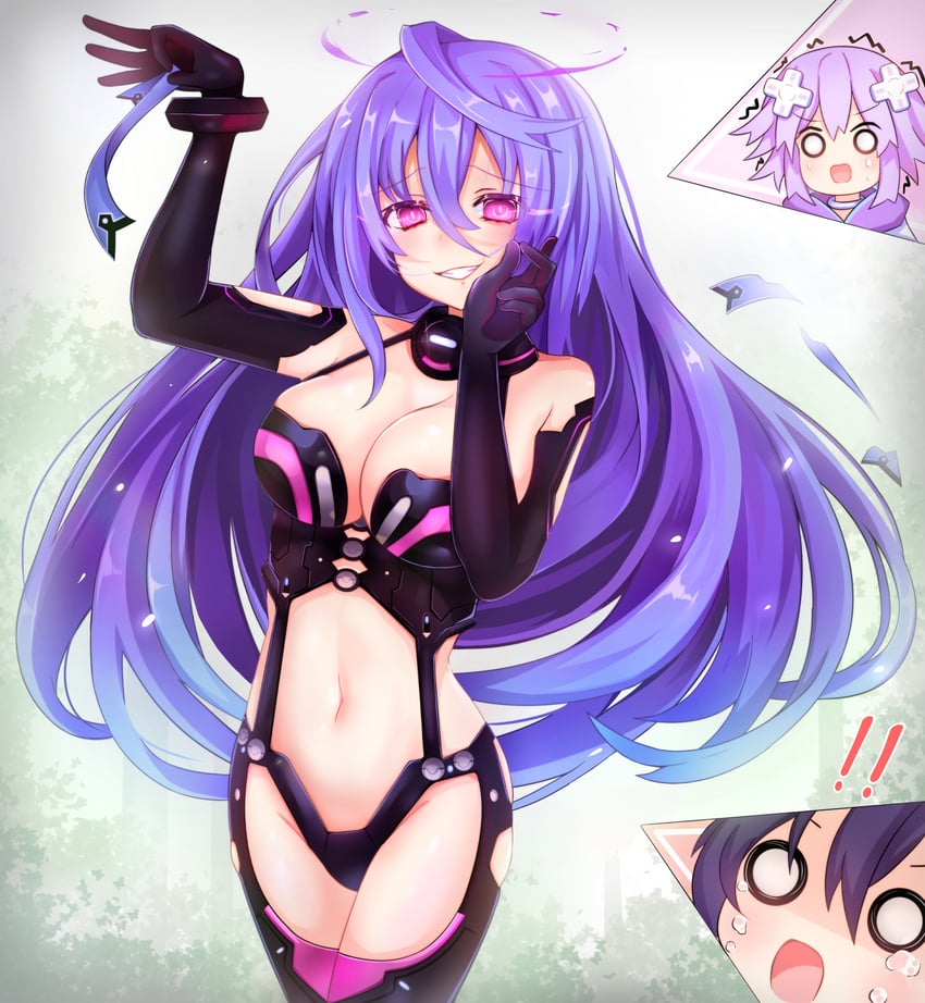 noire and iris heart (neptune and 1 more) drawn by giga-tera