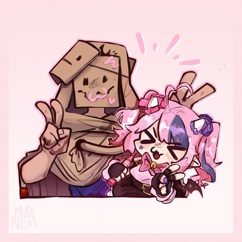 ironmouse and antoine daniel (vshojo and 2 more) drawn by mikenlos