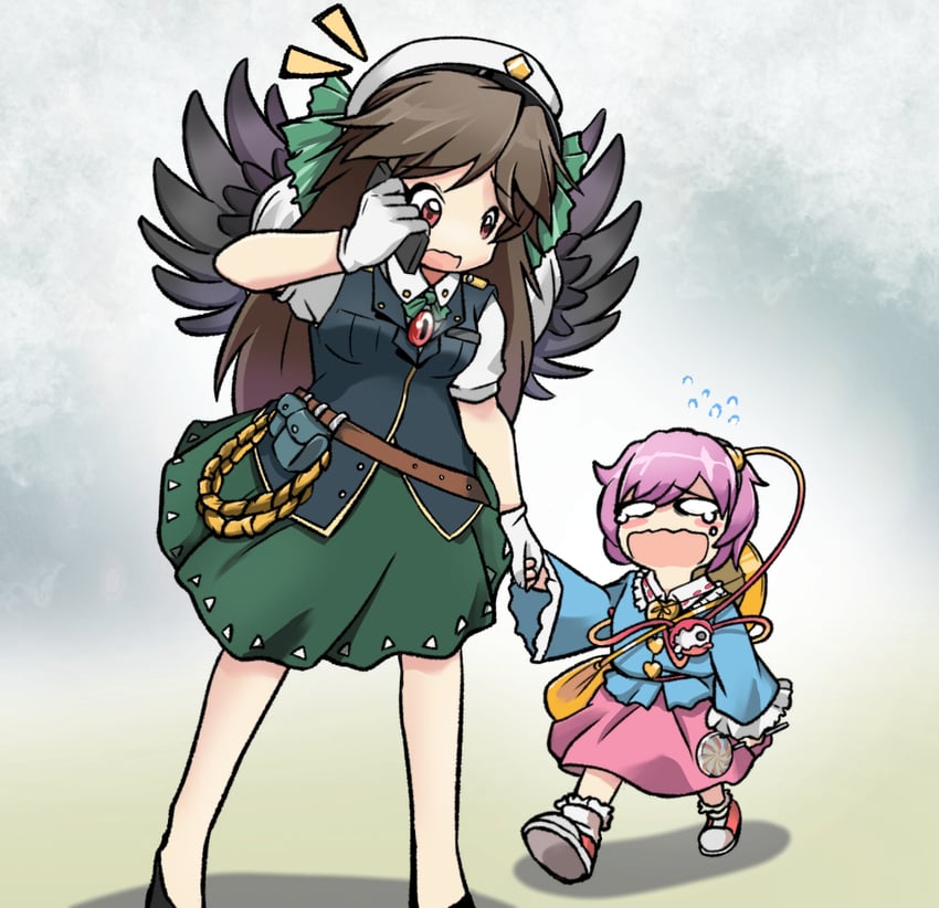 komeiji satori and reiuji utsuho (touhou) drawn by mirae_somang