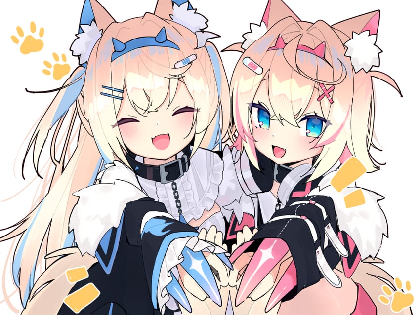 fuwawa abyssgard and mococo abyssgard (hololive and 1 more) drawn by koori