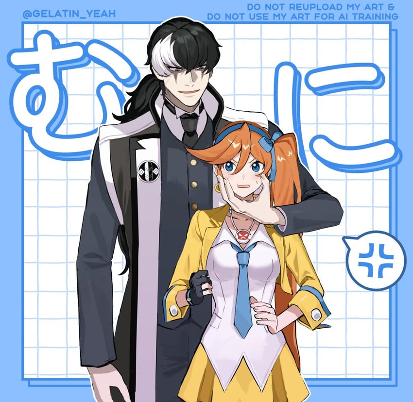 athena cykes and simon blackquill (ace attorney) drawn by gumi_(gelatin)