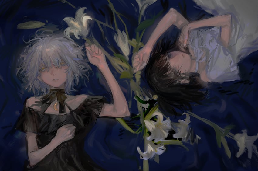 amemori sayo and kudou chitose (nijisanji) drawn by qunqing123