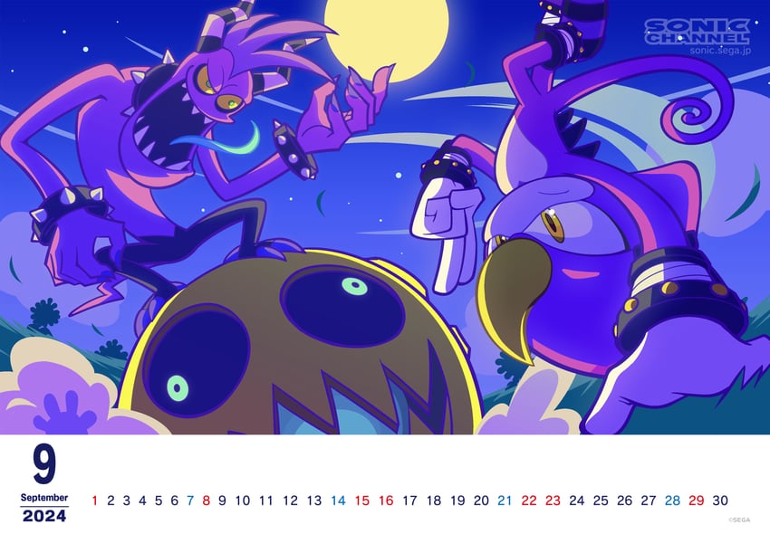 espio the chameleon, zazz, and moon mech (sonic and 2 more) drawn by hayane_tomoko