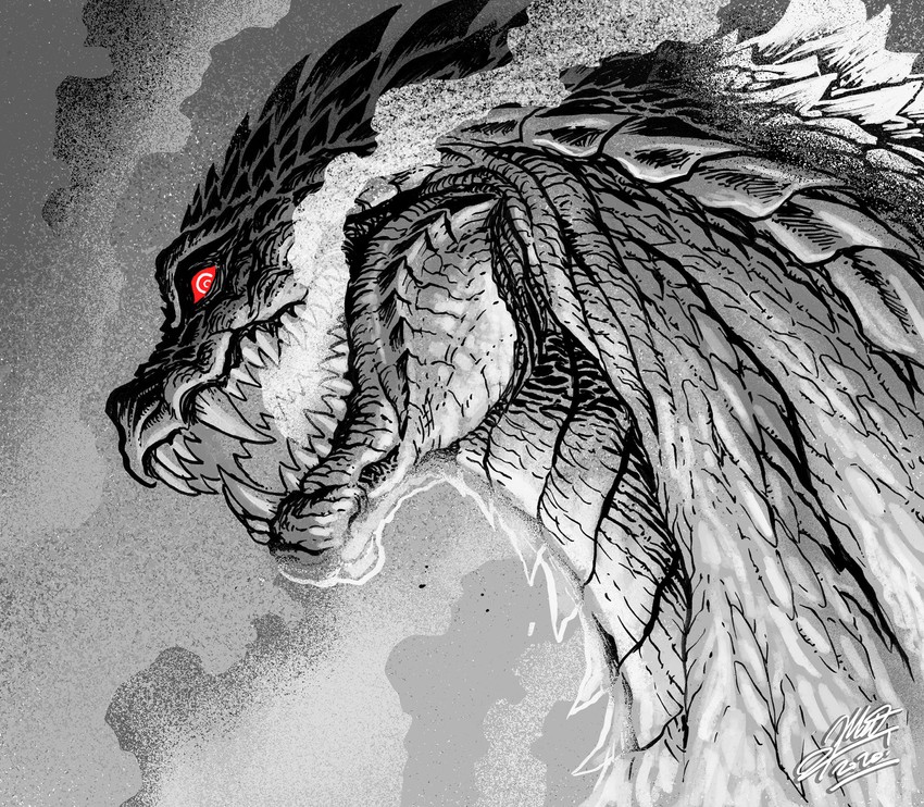 godzilla and godzilla ultima (godzilla and 1 more) drawn by matt_frank
