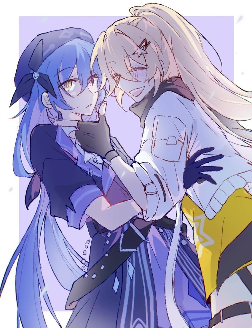 karin mered and arkria hroptr (honkai and 1 more) drawn by ssh132347