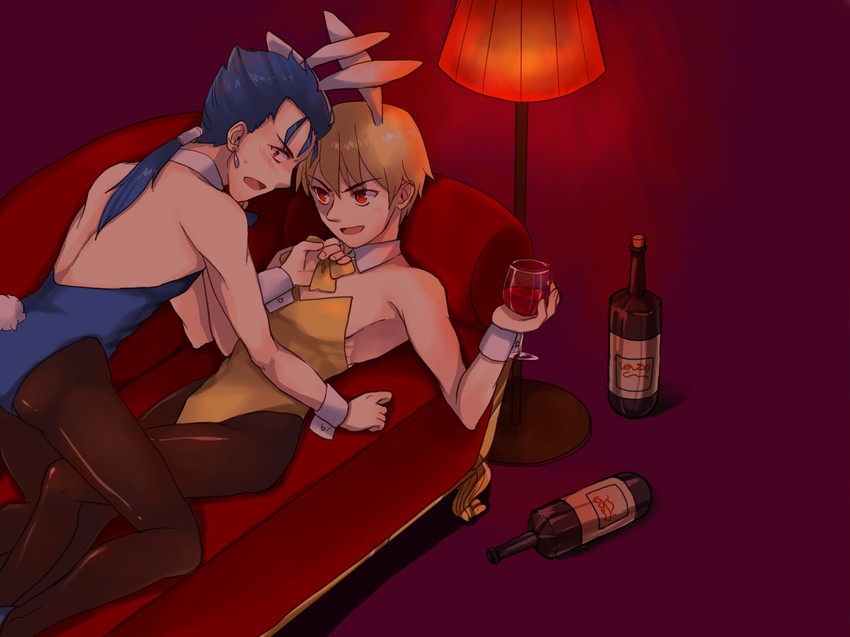 gilgamesh and cu chulainn (fate and 2 more) drawn by himaya