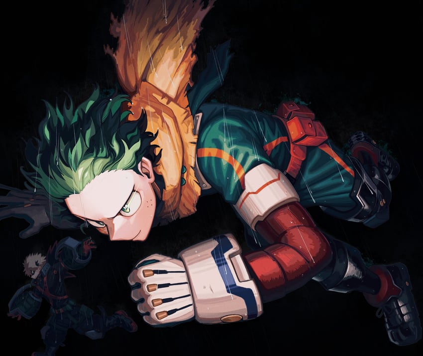 midoriya izuku and bakugou katsuki (boku no hero academia) drawn by dekudash