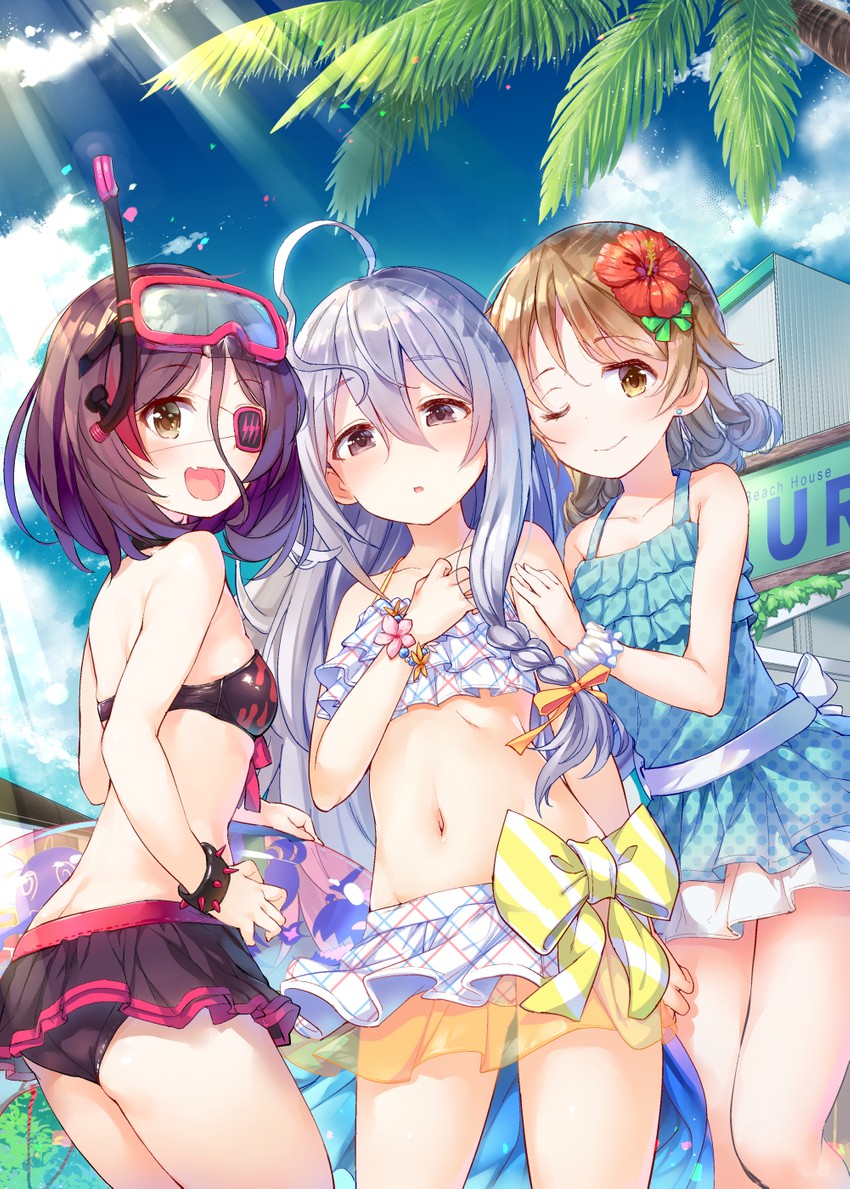 morikubo nono, hoshi syoko, and hayasaka mirei (idolmaster and 1 more) drawn by kosaka_donten