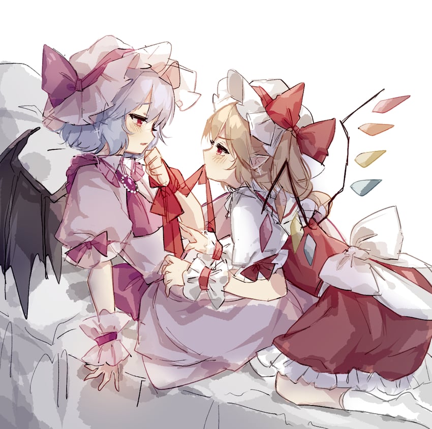 remilia scarlet and flandre scarlet (touhou) drawn by sorani_(kaeru0768)