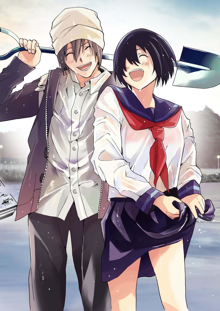 watagiri shaberu and katasaki yuu (kimi to shitai to boku no kaitou) drawn by yogenme