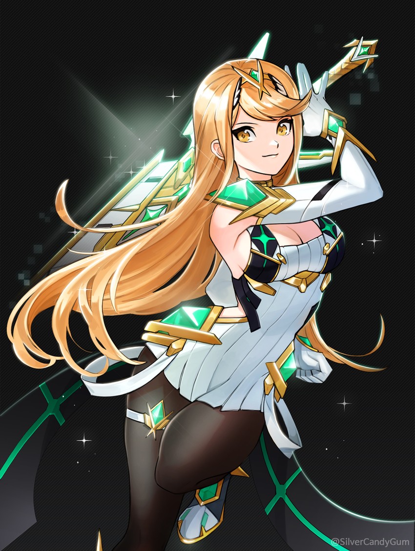 mythra (xenoblade chronicles and 2 more) drawn by silvercandy_gum