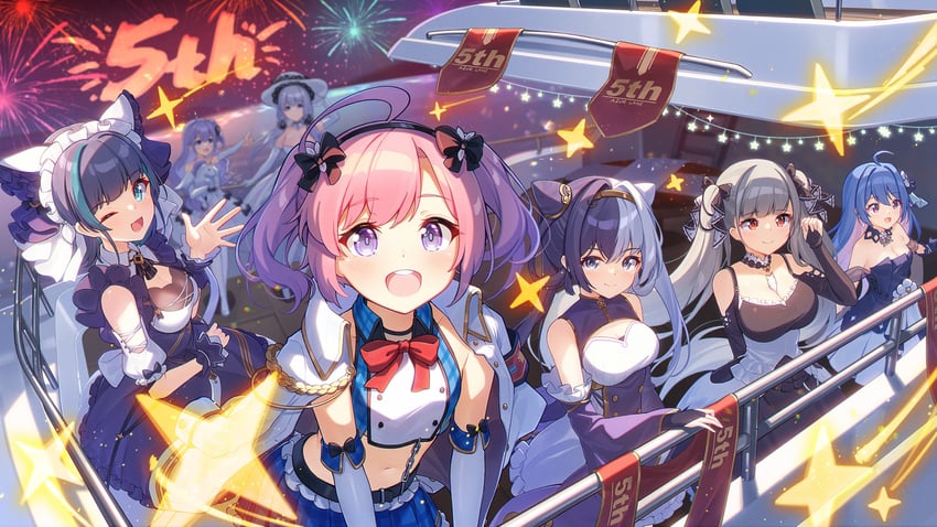 formidable, unicorn, illustrious, cheshire, helena, and 2 more (azur lane)