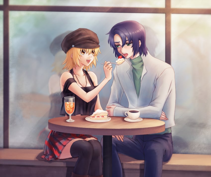 cagalli yula athha and athrun zala (gundam and 1 more) drawn by koban_(zouwqprlfvilaod)