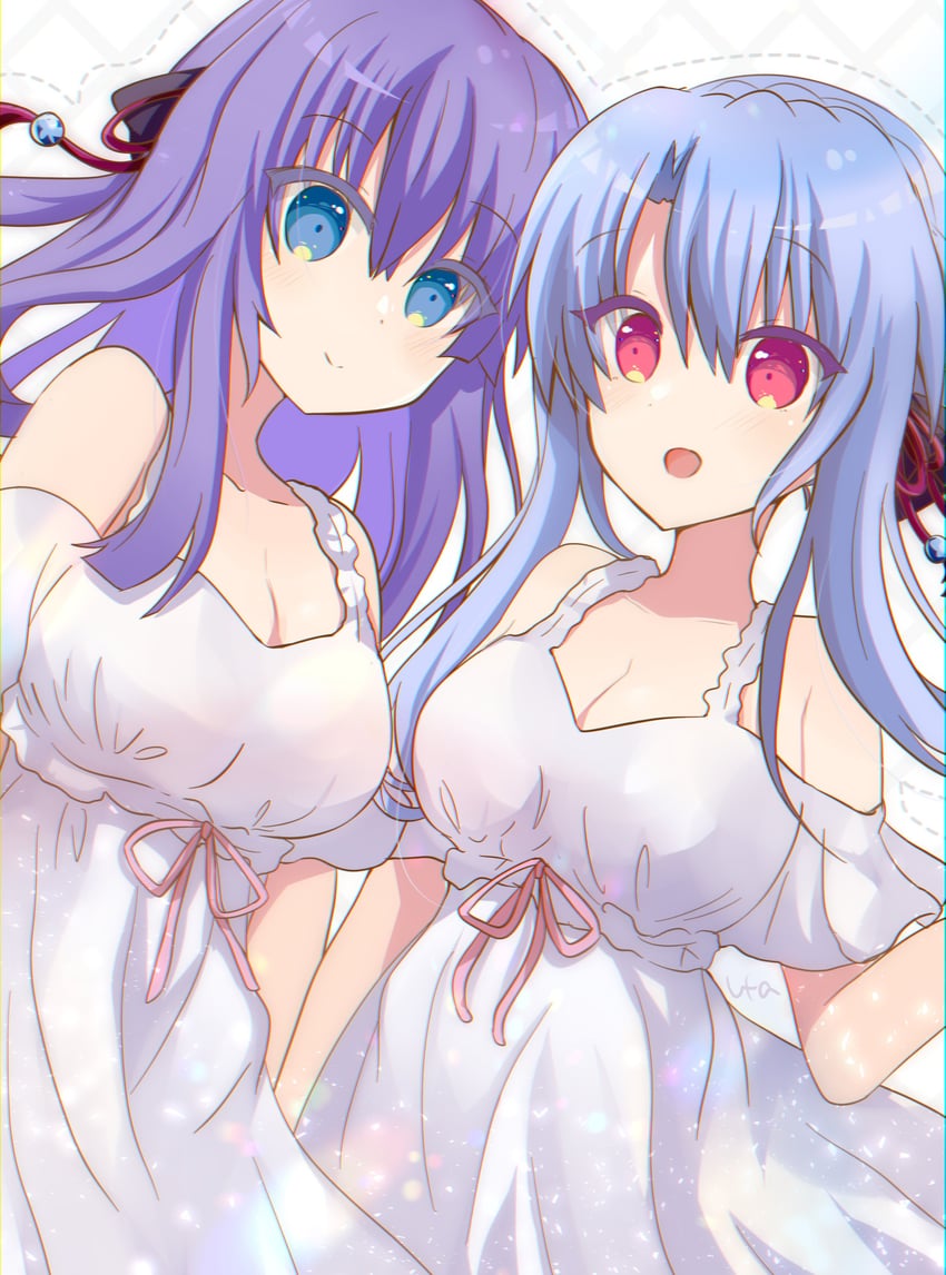 sorakado ao and sorakado ai (summer pockets) drawn by ura_(ura-tennislove)