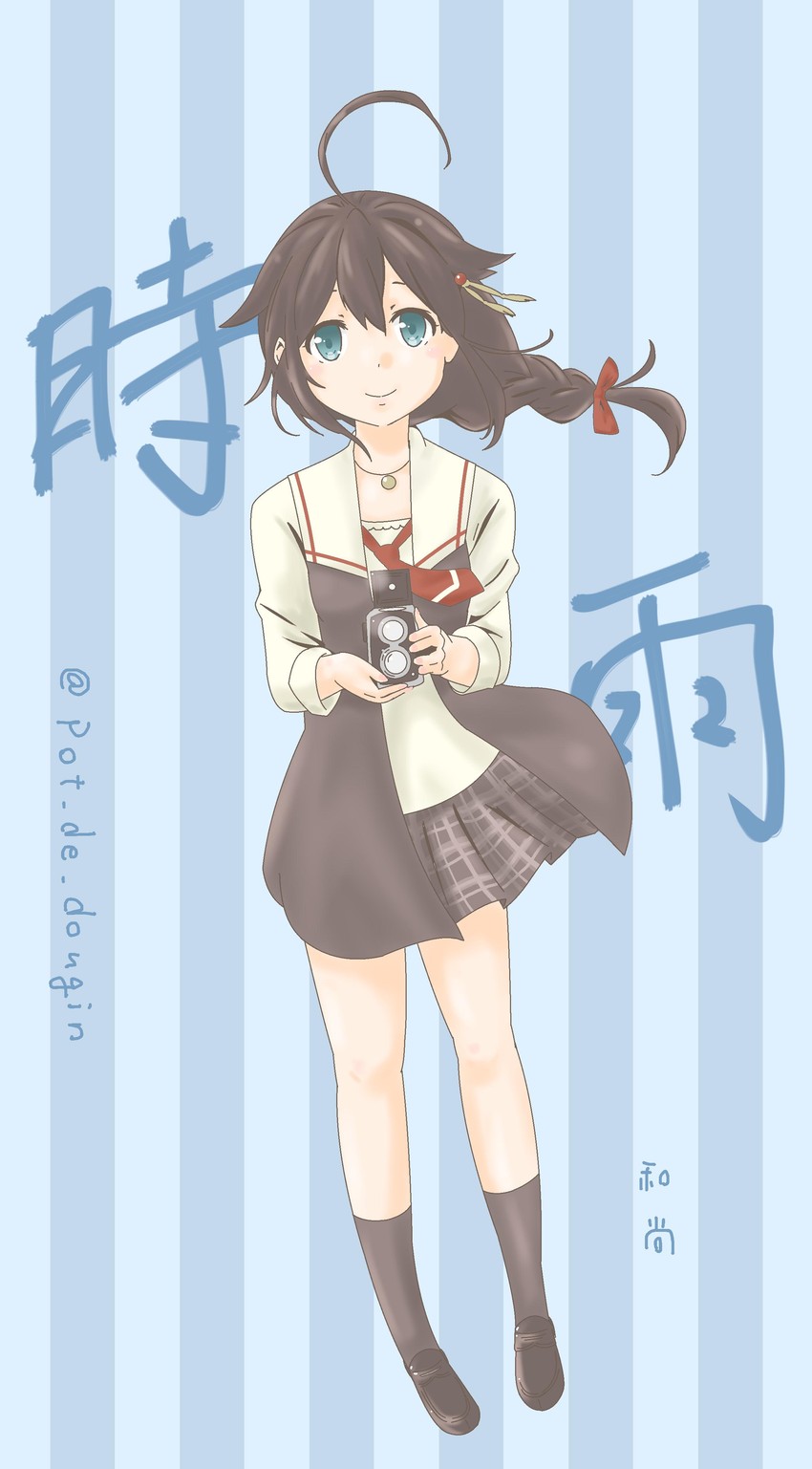 shigure and shigure kai ni (kantai collection) drawn by pot-de