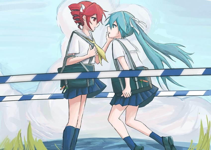 hatsune miku and kasane teto (vocaloid and 3 more) drawn by rky08