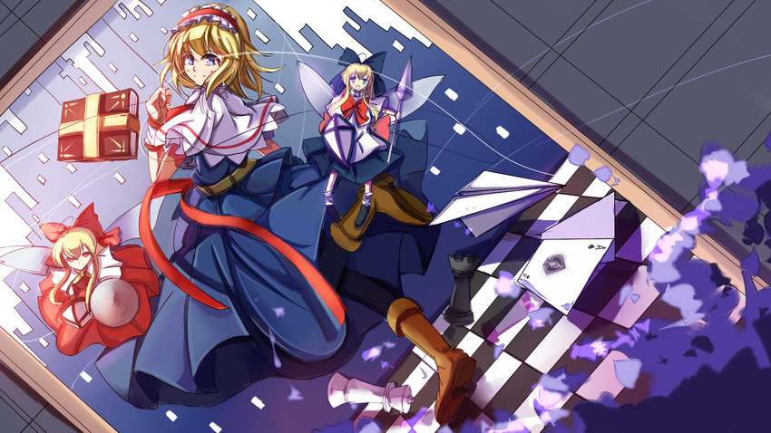 alice margatroid, shanghai doll, and hourai doll (touhou) drawn by gm_12re