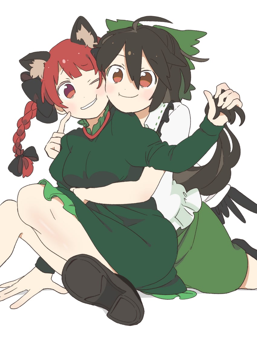kaenbyou rin and reiuji utsuho (touhou) drawn by citrus_(place)