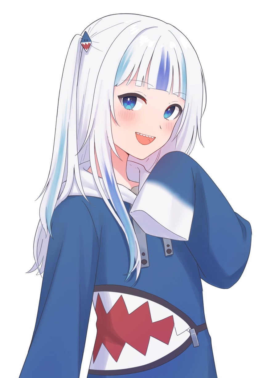 gawr gura (hololive and 1 more) drawn by nzmtarou
