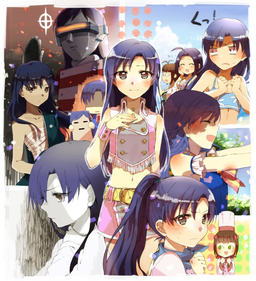 kisaragi chihaya, miura azusa, akizuki ritsuko, nonowa, and kisaragi (idolmaster and 1 more) drawn by yuurinmoku