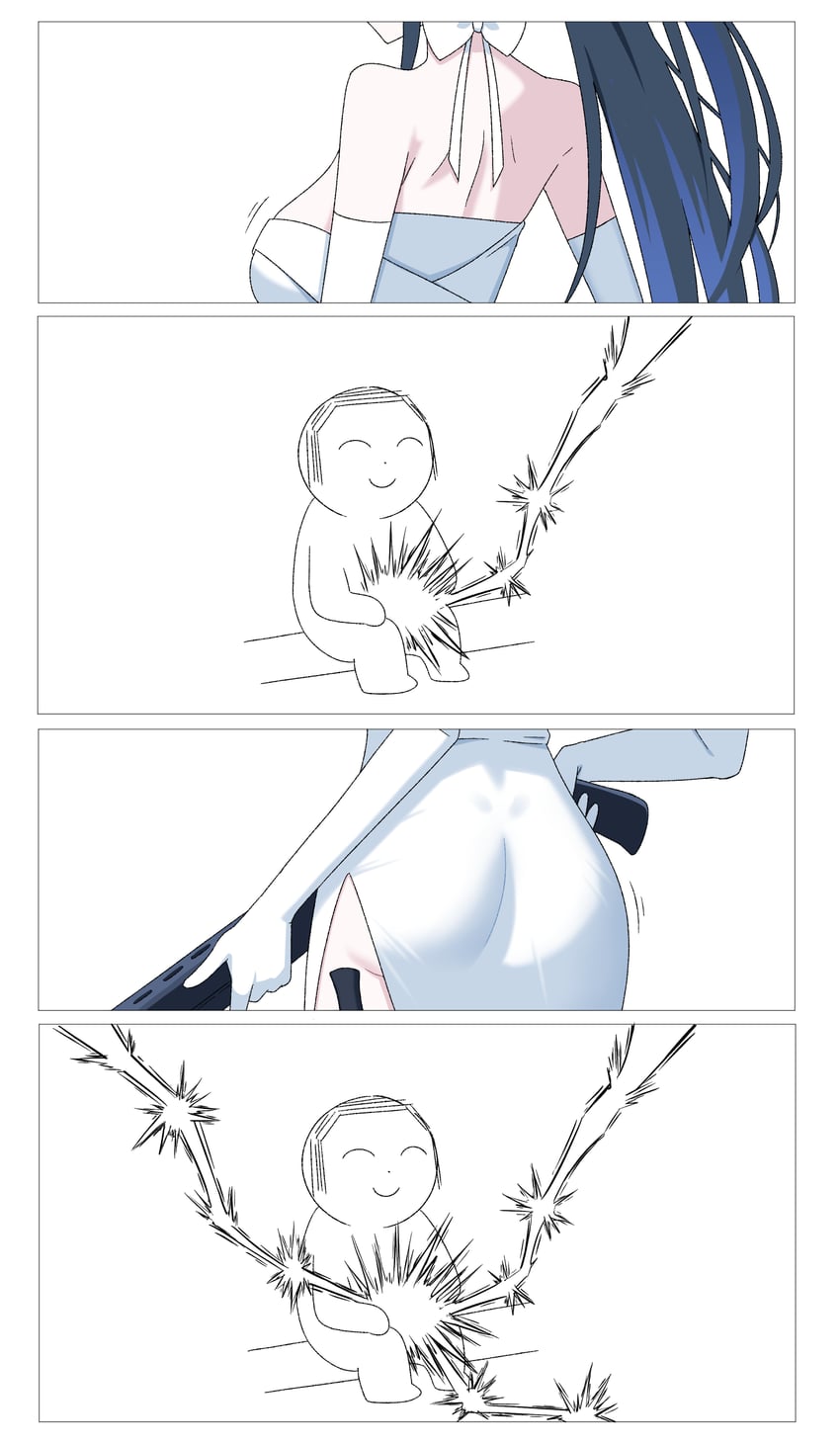 sensei, doodle sensei, and saori (blue archive) drawn by ikurage_(namakurage_13)