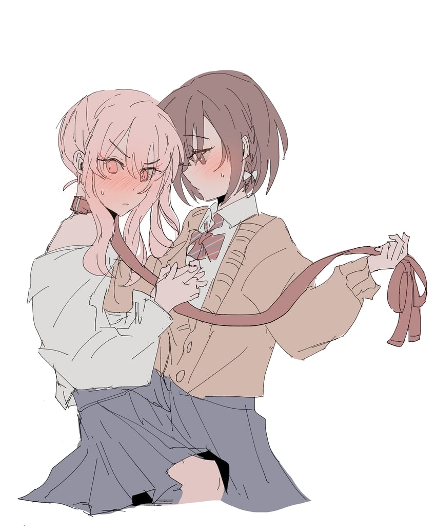 shinonome ena and akiyama mizuki (project sekai) drawn by potato09101