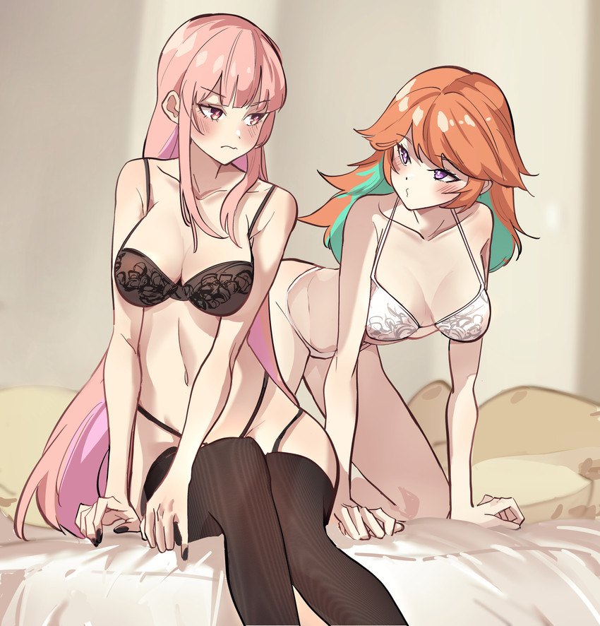 mori calliope and takanashi kiara (hololive and 1 more) drawn by longlong_(drasdr7513)