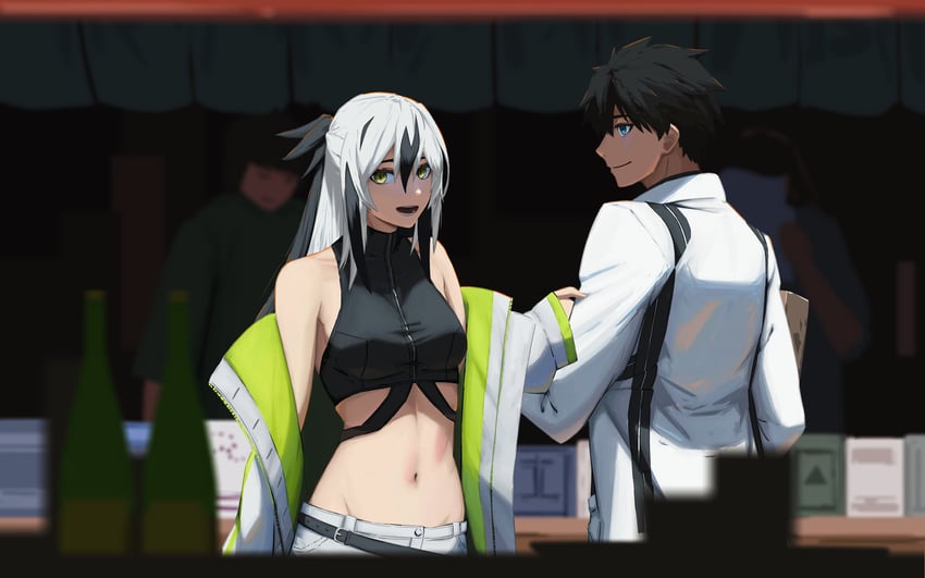 fujimaru ritsuka, nagao kagetora, and uesugi kenshin (fate and 1 more) drawn by paperpillar