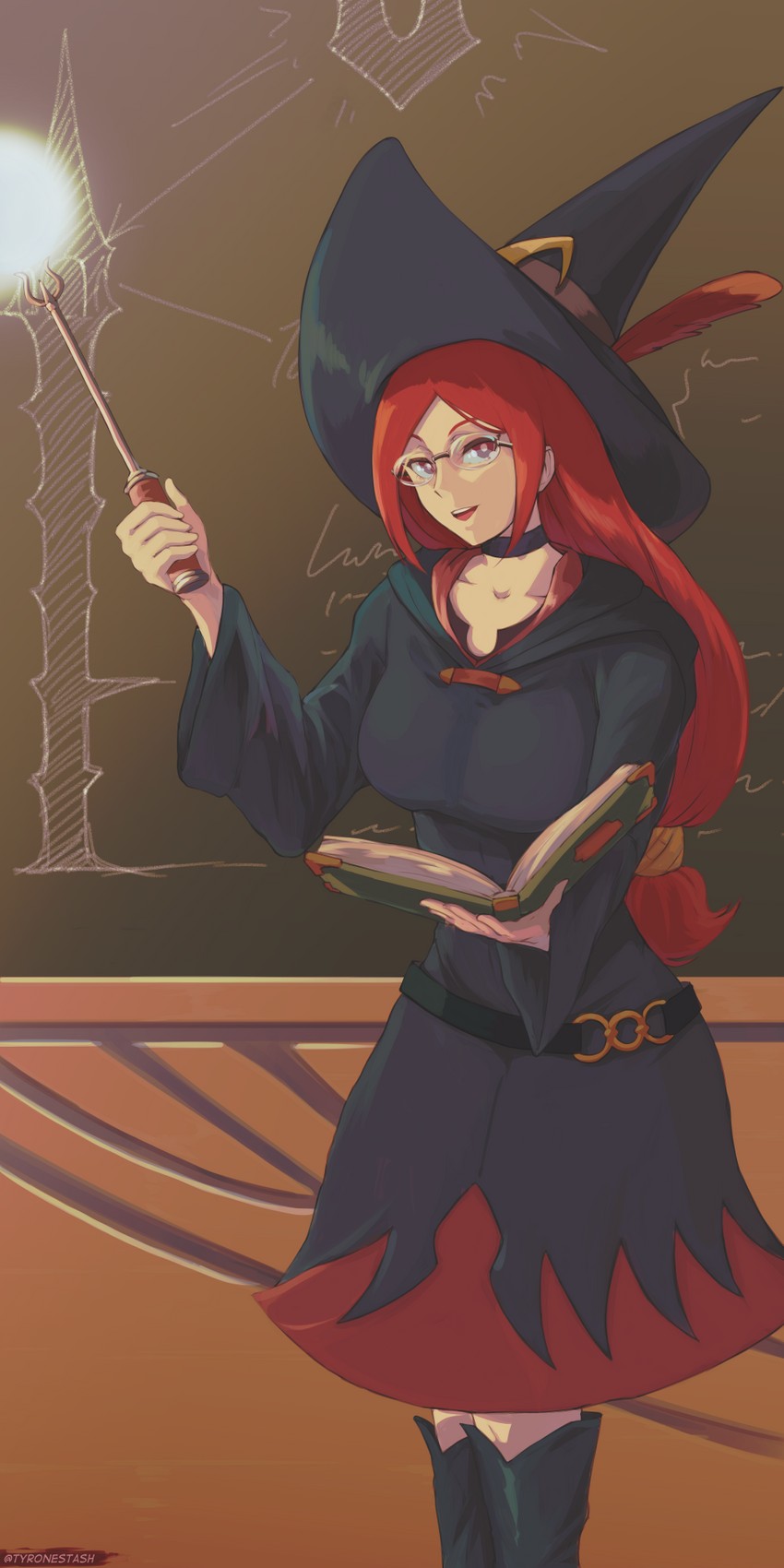 ursula charistes and shiny chariot (little witch academia) drawn by tyrone