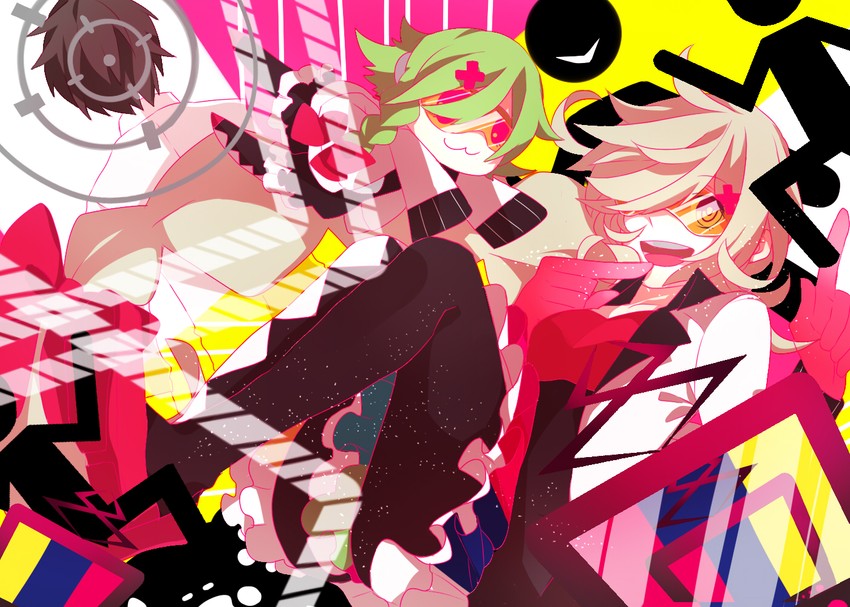 gumi and mayu (vocaloid and 1 more) drawn by hibiya