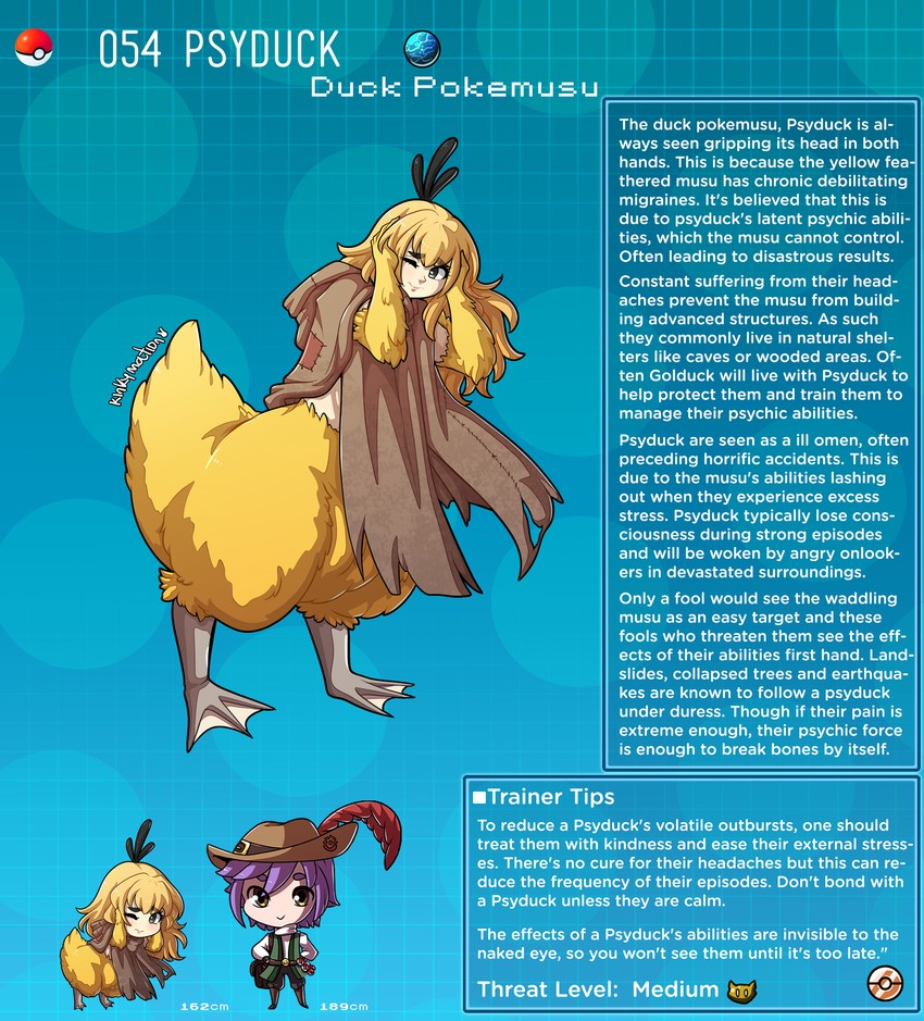 psyduck and terrance rainer (pokemon) drawn by kinkymation